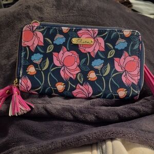 Buxton-Pink and Blue Floral Wallet